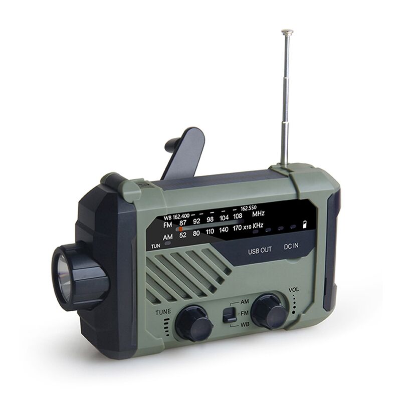 Portable Solar & Crank Emergency Radio 2000mAh