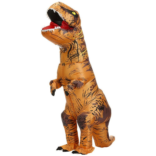 Aufblasbares T-Rex Dinosaurier Kostüm, braun / Minikauf.ch
