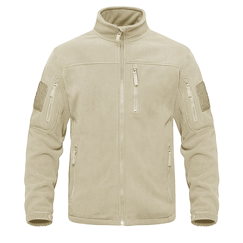 Thermische Fleece Windjacke zum Angeln, Spazieren, Outdooraktivitäten, beige / Minikauf.ch