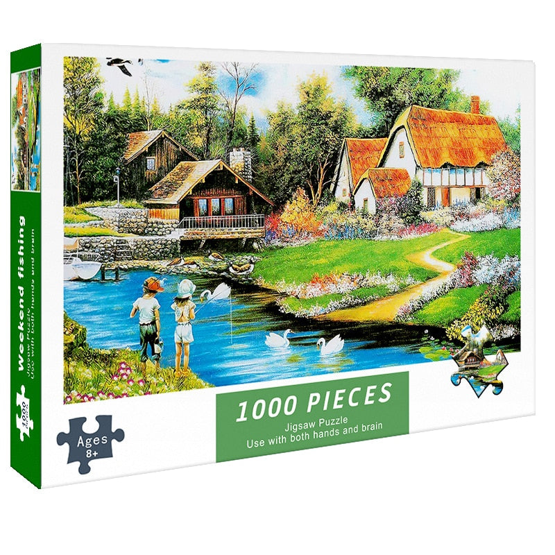 Puzzle 1000 Teile für Erwachsene, Wochenende Fischen / Minikauf.ch