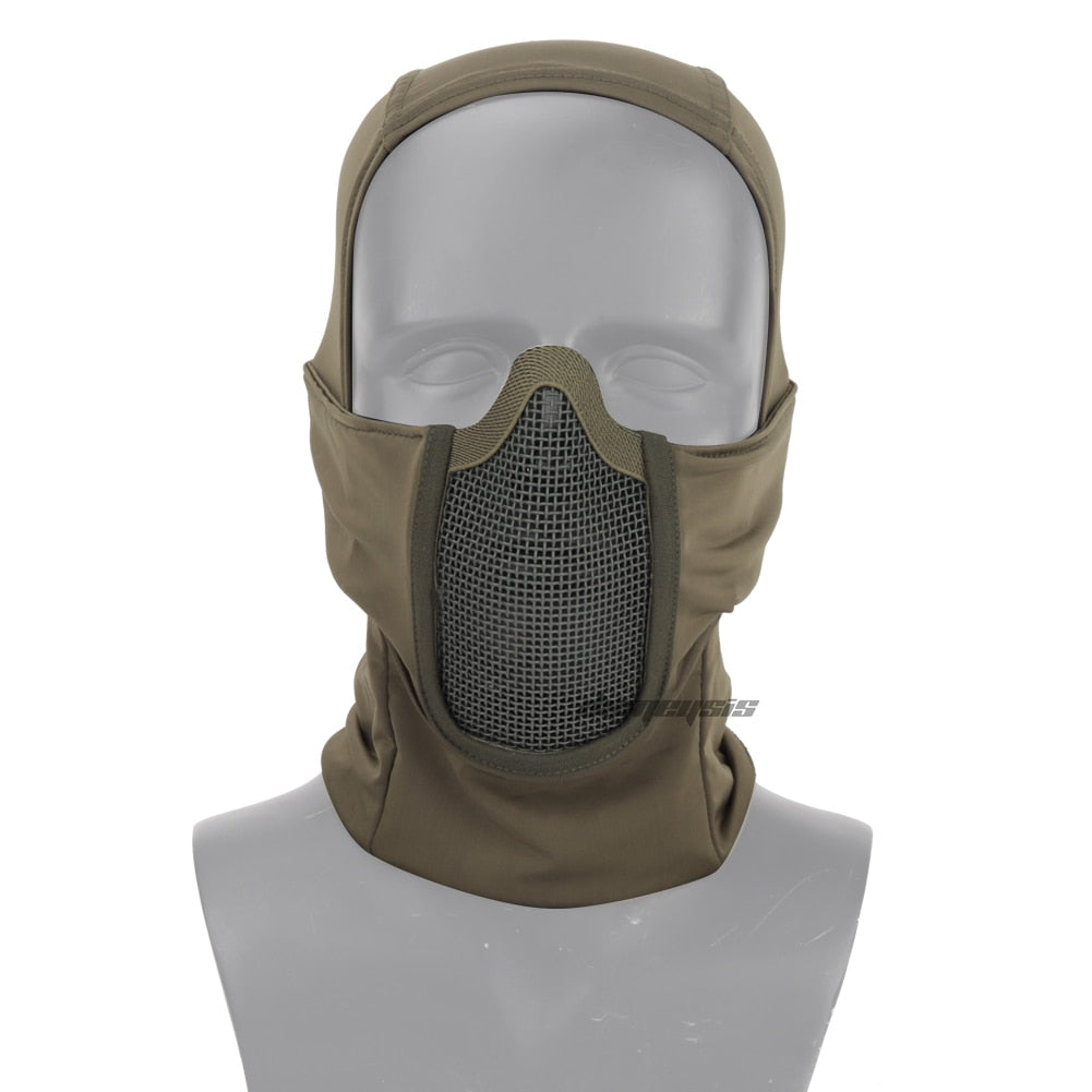 Taktische Paintball & Airsoft Maske, braun / Minikauf.ch