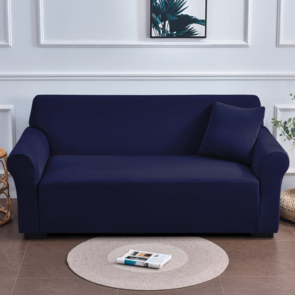 Stretch Sofabezug Deluxe, einfarbig violett / Minikauf.ch