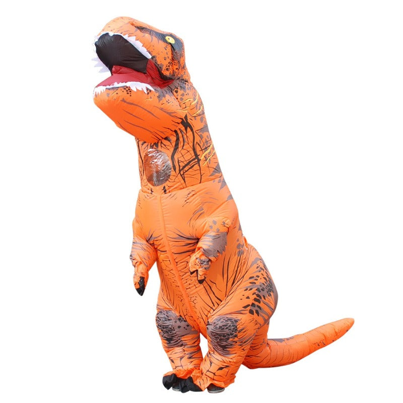Aufblasbares T-Rex Dinosaurier Kostüm, orange / Minikauf.ch