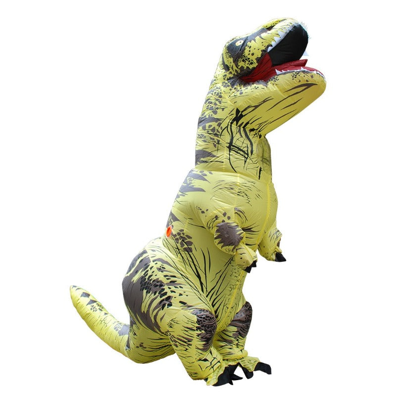 Aufblasbares T-Rex Dinosaurier Kostüm, gelb / Minikauf.ch