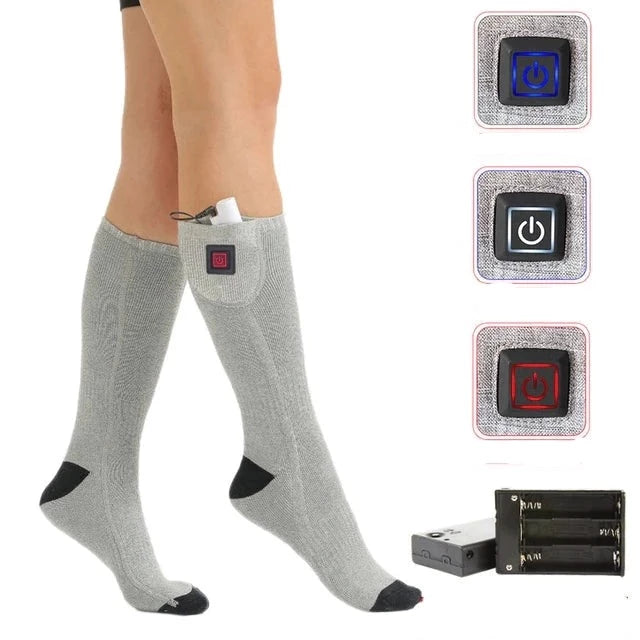 USB beheizbare Socken, grau ohne Akku / Minikauf.ch