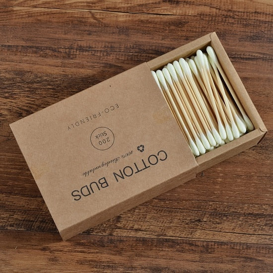 Wattestäbchen aus Bambus, 200 Stück / Minikauf.ch