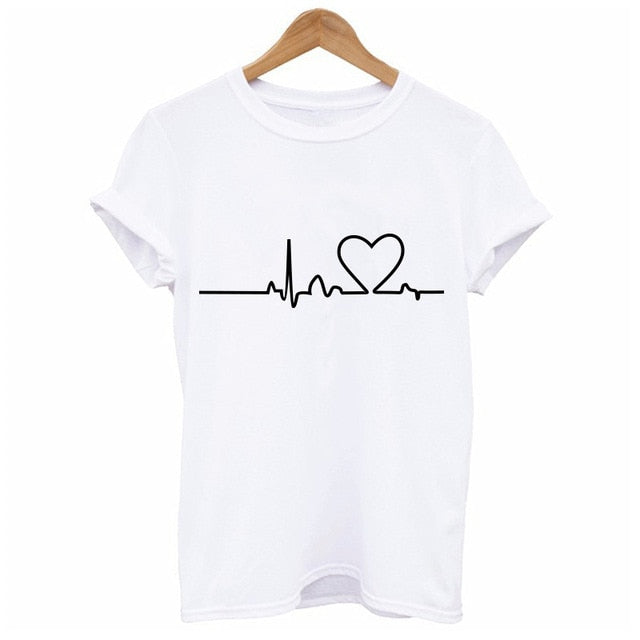 Einhorn, Herz und Friends T-Shirts, Herz weiss / Minikauf.ch