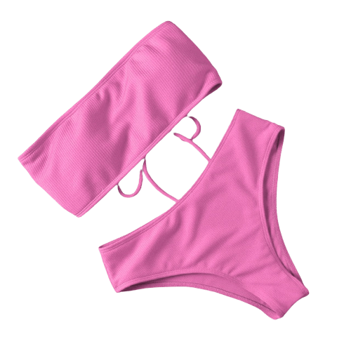 Bikini Zweiteiler, einfarbig pink / Minikauf.ch