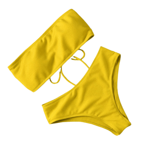 Bikini Zweiteiler, einfarbig gelb / Minikauf.ch
