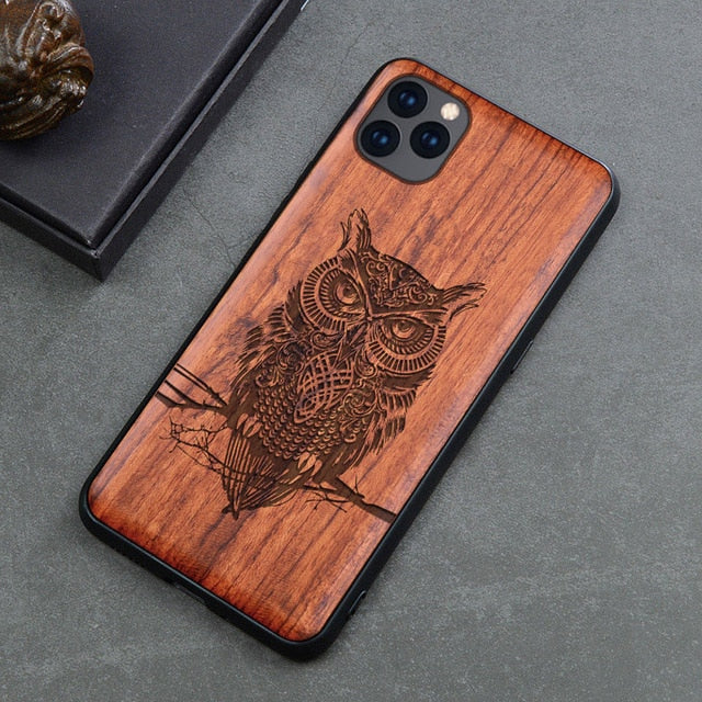 Natural wood phone case